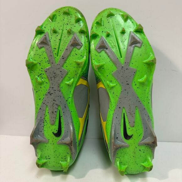 GOOD Nike Alpha Men's Football Cleats Green / Yellow Oregon Ducks Colorway 8.5 - Picture 11 of 13